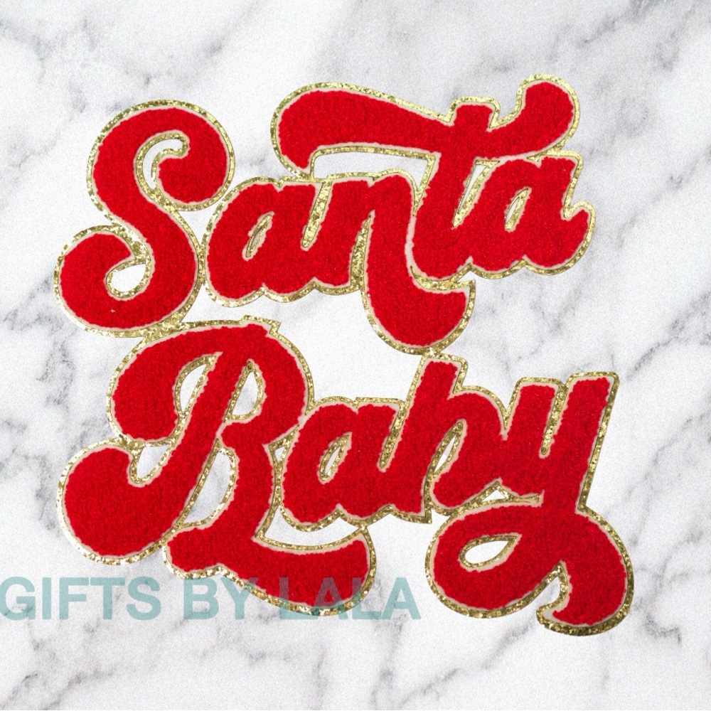 Red Santa Baby Chenille Patch
